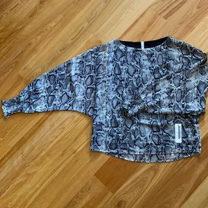 NWT Animal Print Sheer Shirt